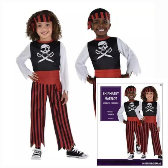 Kids' Pirate Shipmate Halloweem dress up Costume Size Toddler 2-3 Toddler - Picture 1 of 8